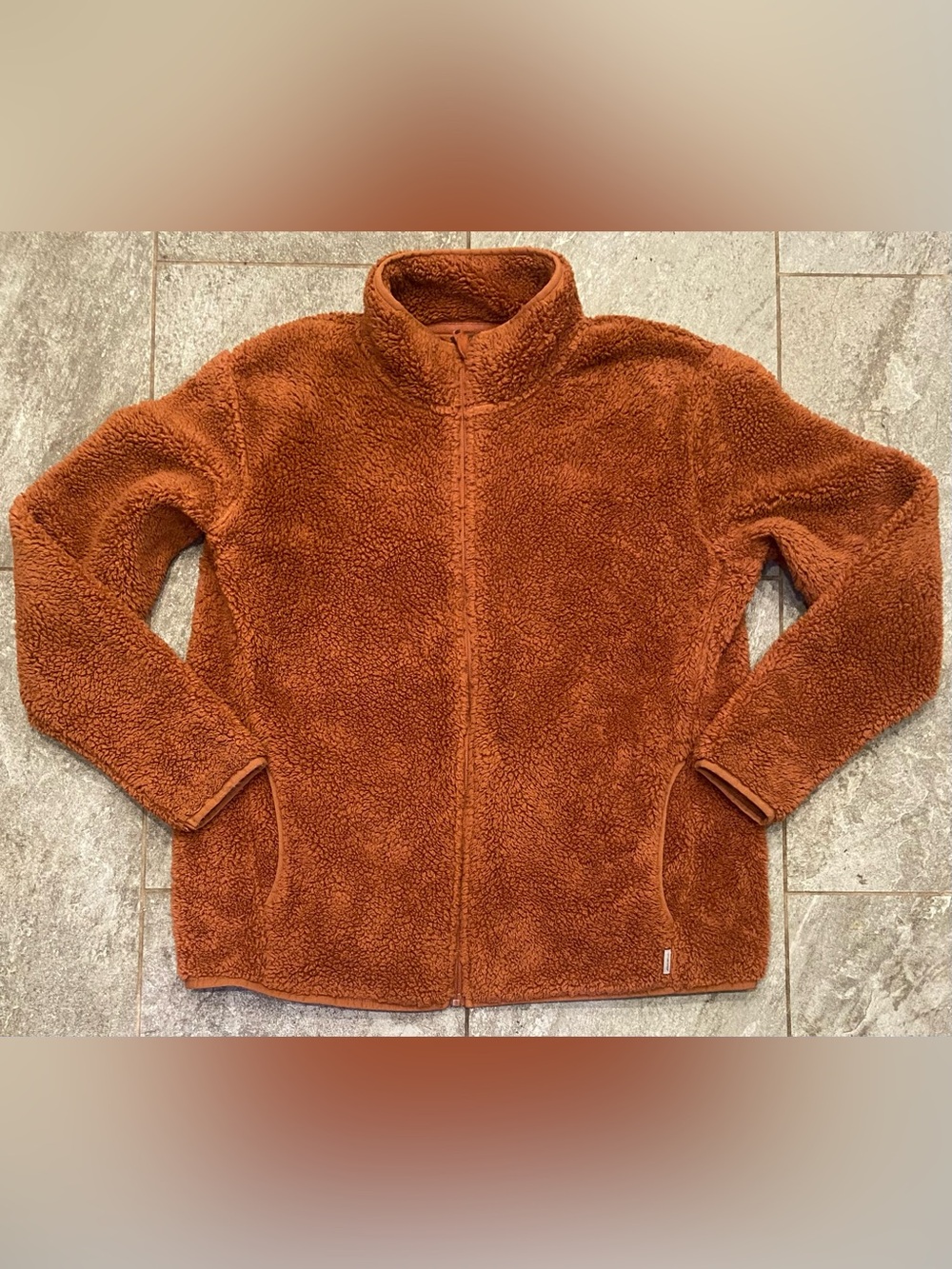 Eddie Bauer Women's Rust Sherpa Full-Zip Jacket - Large